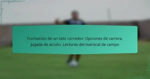 Formación de un solo corredor: Opciones de carrera, Jugada de acción, Lecturas del mariscal de campo